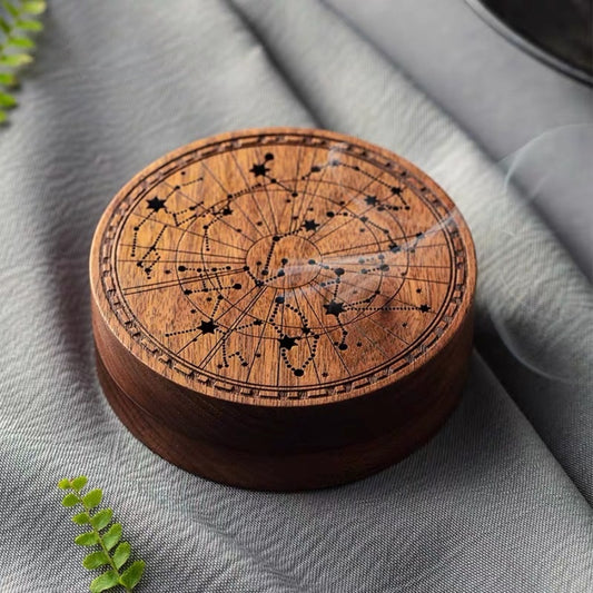 Celestial Star Map Wooden Incense Box (No Incense Included)